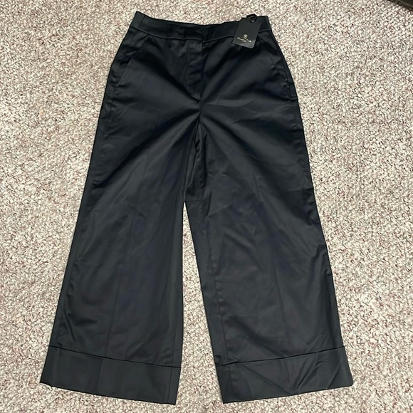 Massimo dutti cropped cuffed wide leg dress trouser - Picture 1 of 9